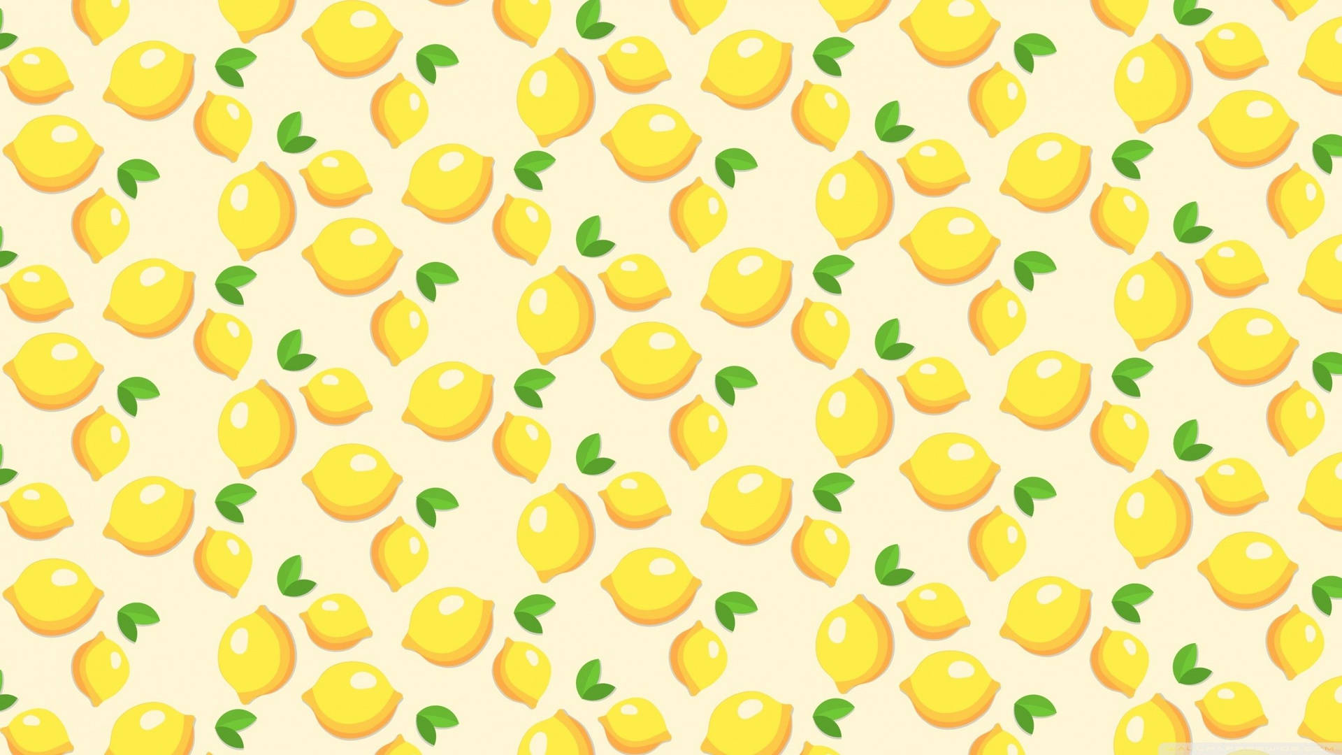 Boho Aesthetic Lemon Pattern Wallpaper