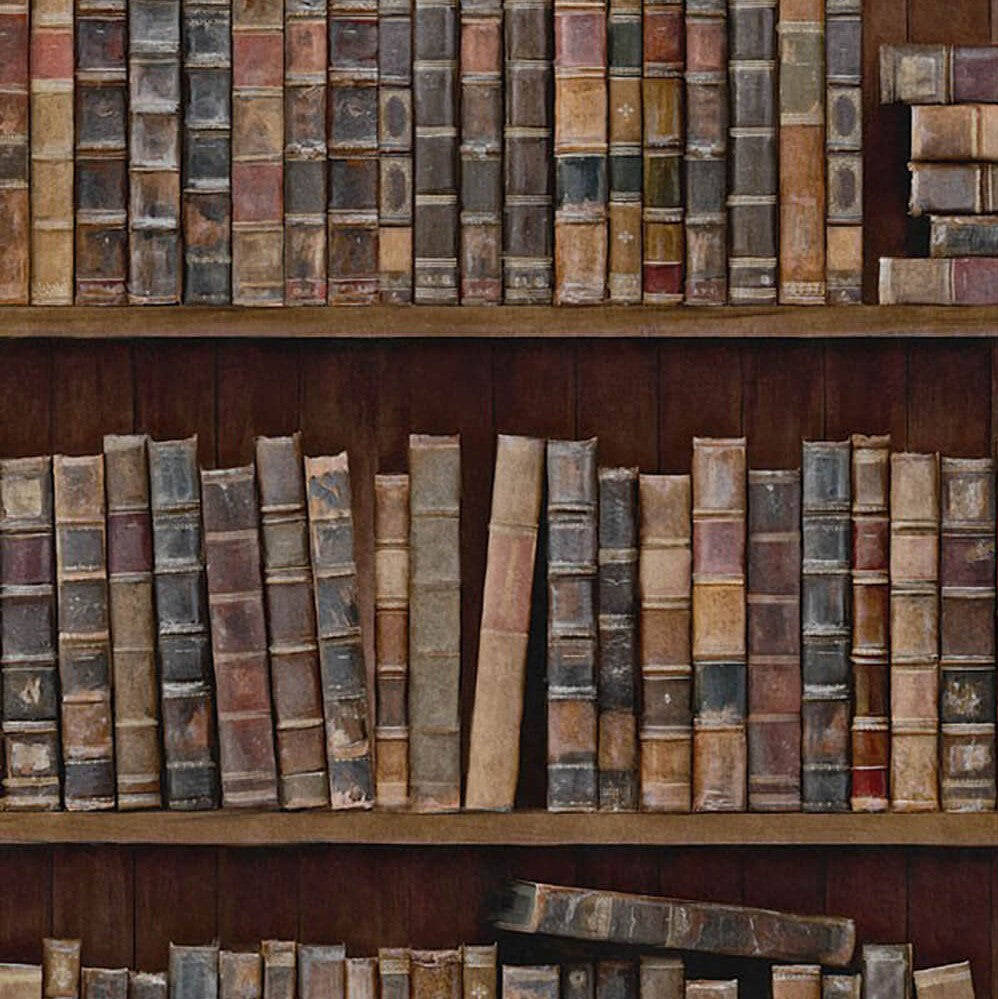 Bookshelf Dusty Books Wallpaper