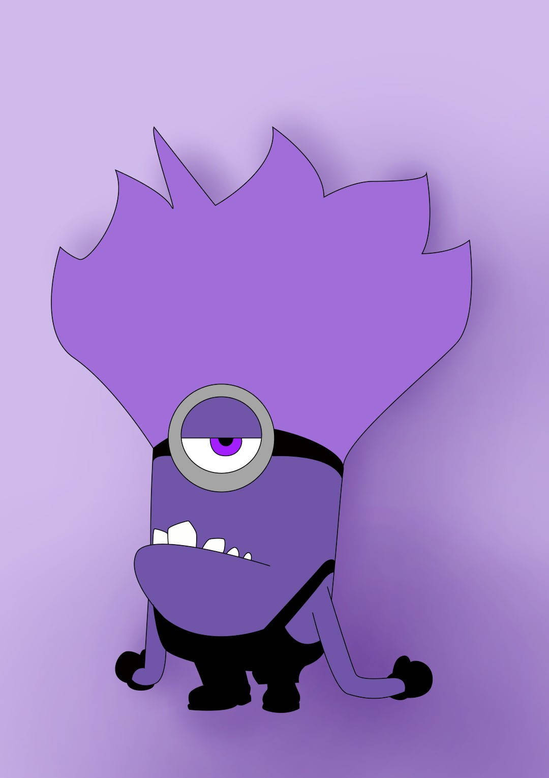 Bored Evil Minion Vector Wallpaper