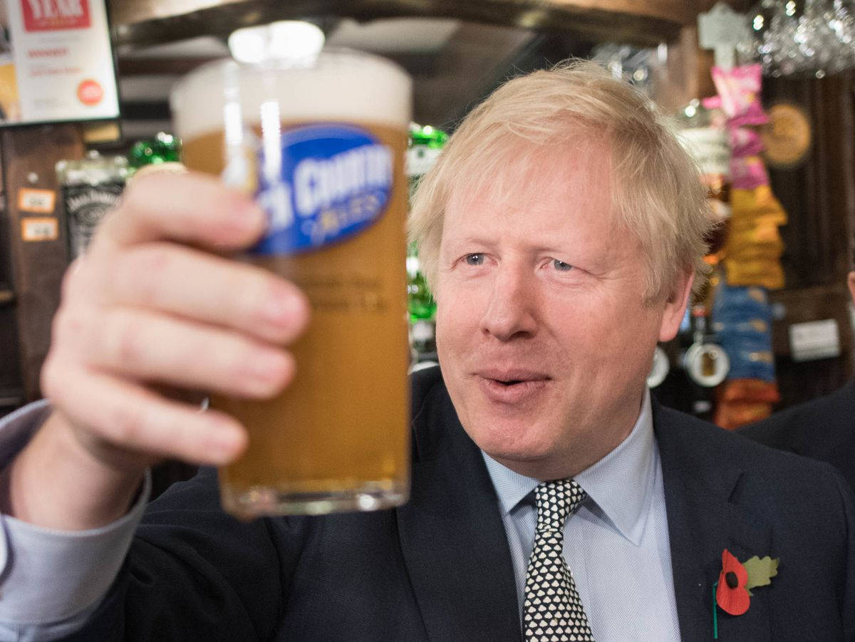 Boris Johnson Glass Of Beer Wallpaper