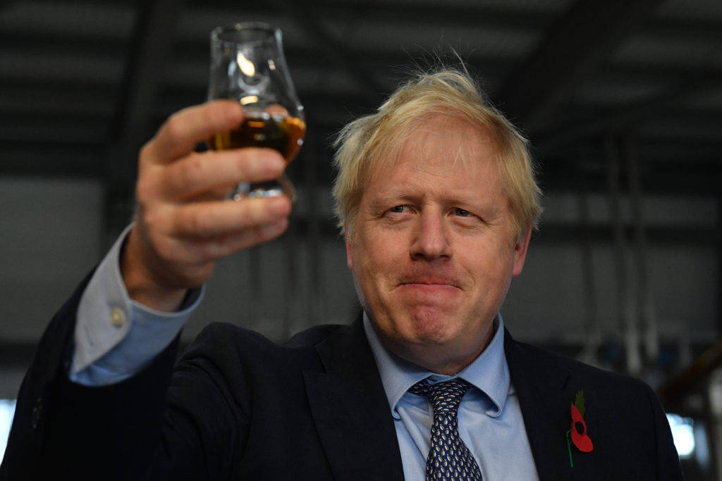 Boris Johnson Holding A Wine Glass Wallpaper