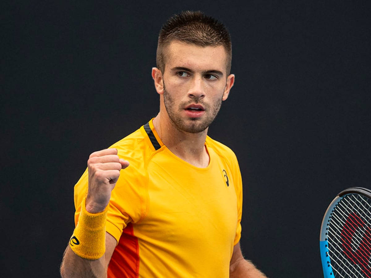 Borna Coric In Yellow Wallpaper