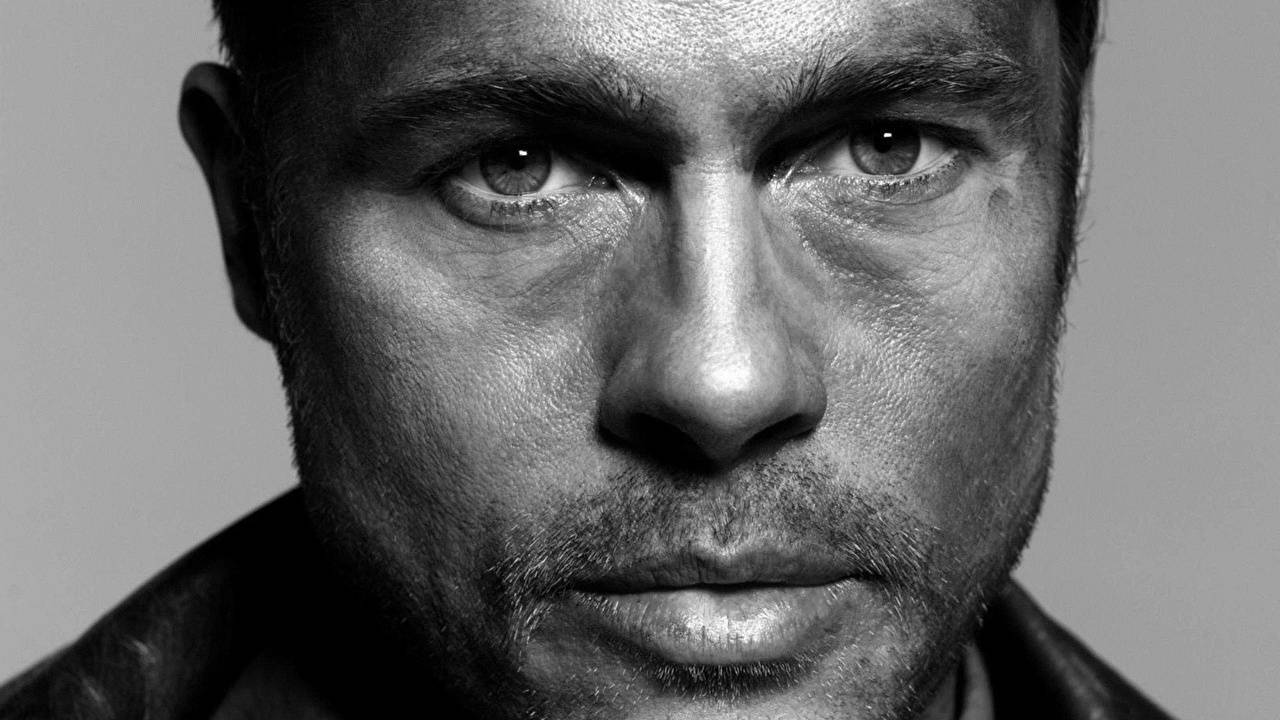 Brad Pitt Face Close-up Wallpaper