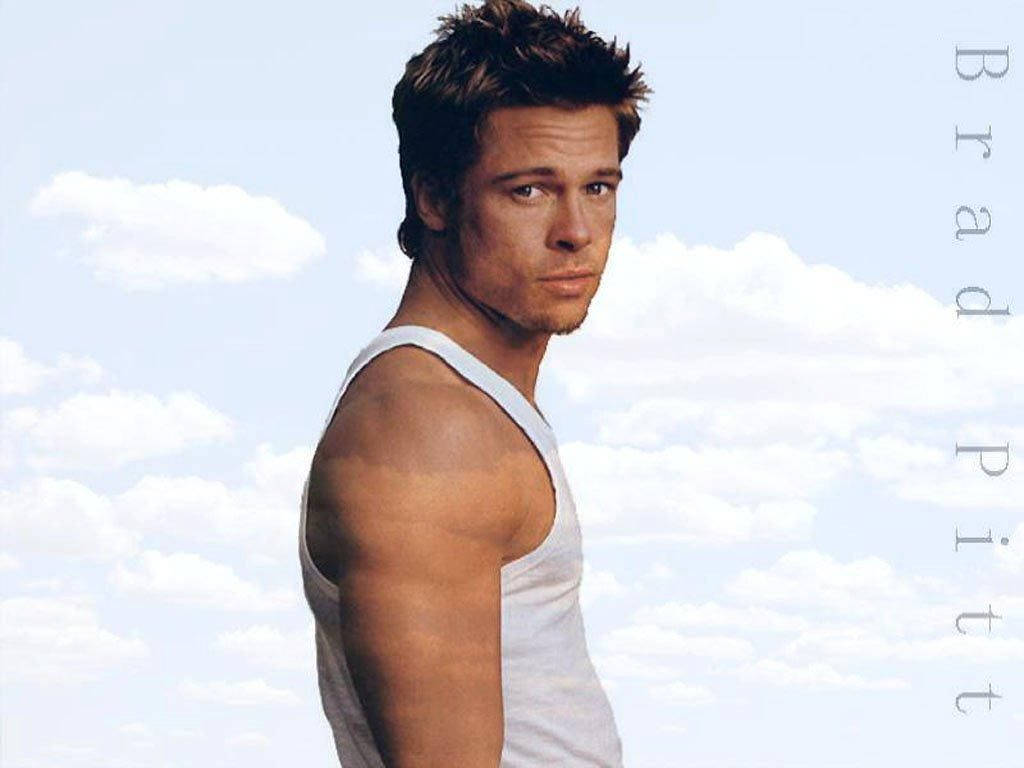 Brad Pitt Undershirt Clouds Wallpaper