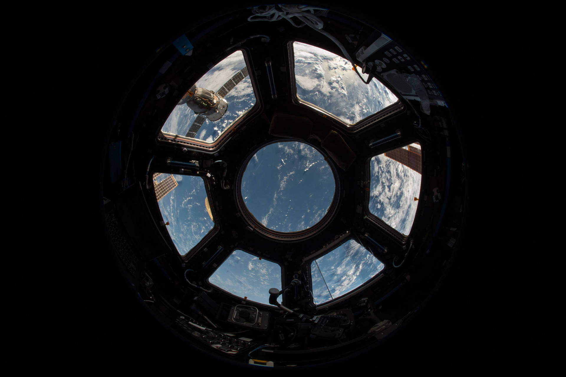 Breathtaking View Of Outer Space From International Space Station Wallpaper