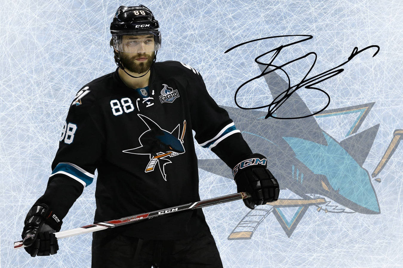 Brent Burns Signed Autograph Poster Wallpaper