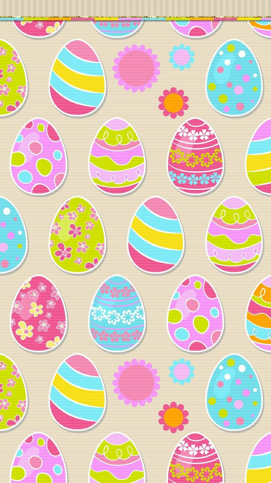 Bright And Cute Easter Eggs Wallpaper