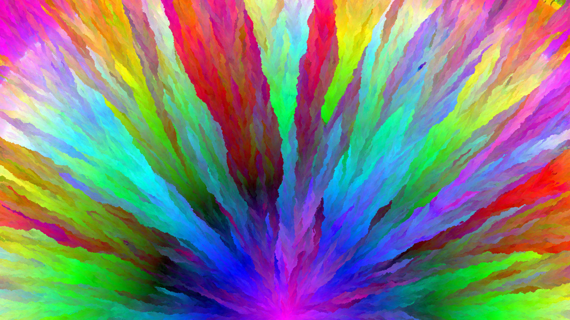 Bright And Vibrant Digital Color Burst Wallpaper