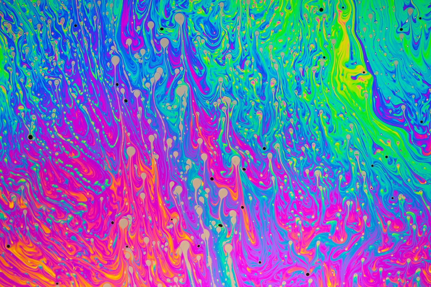 Bright Colors Psychedelic Wallpaper