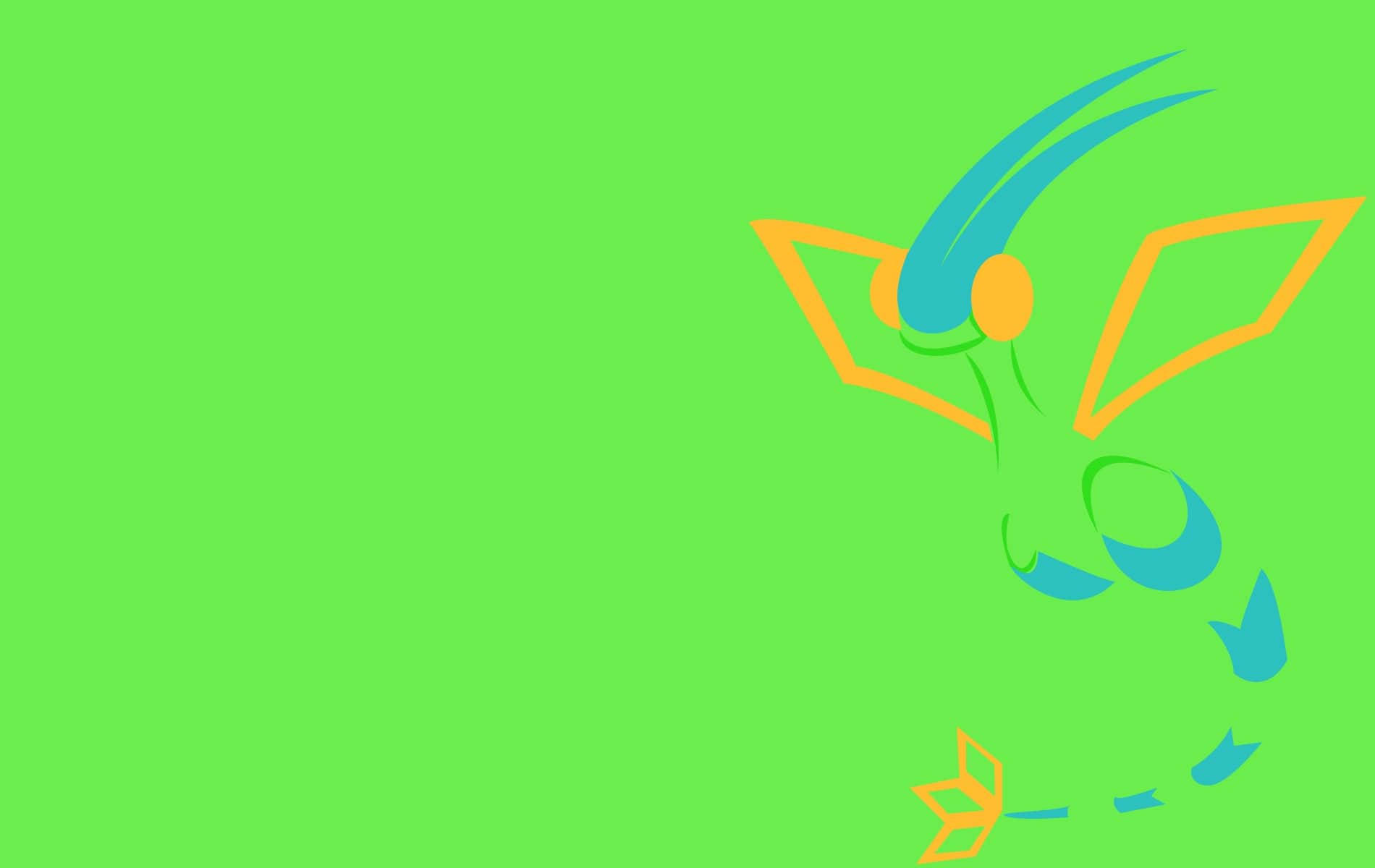 Bright Green Minimalist Flygon Wallpaper