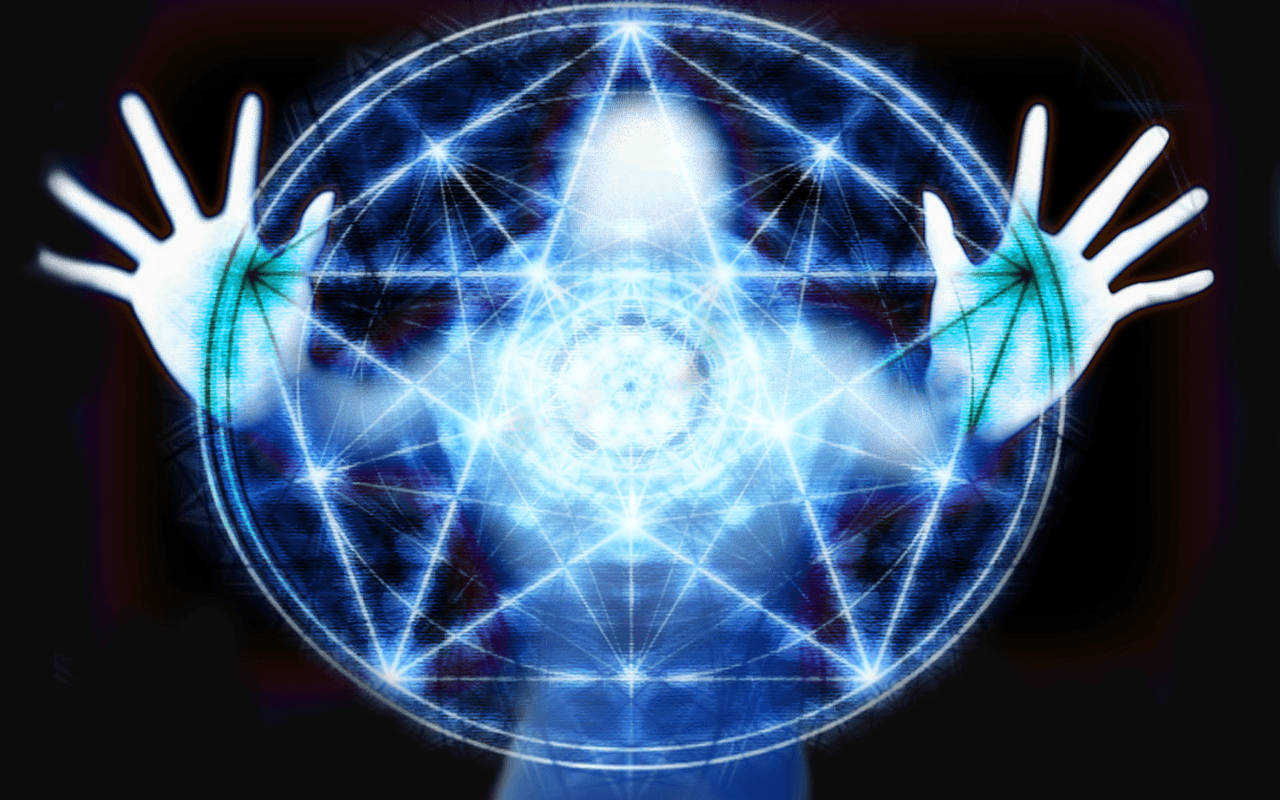 Bright Magic Pentagram Seal Wallpaper