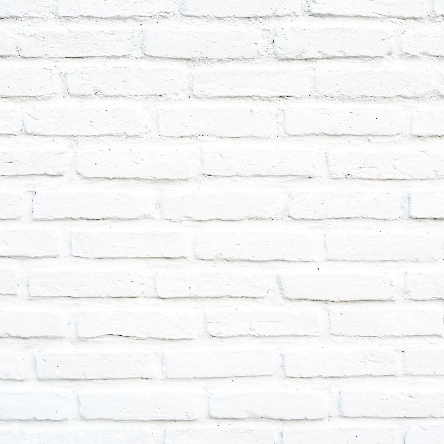 Bright White Brick Wall Stretcher Bond Wallpaper