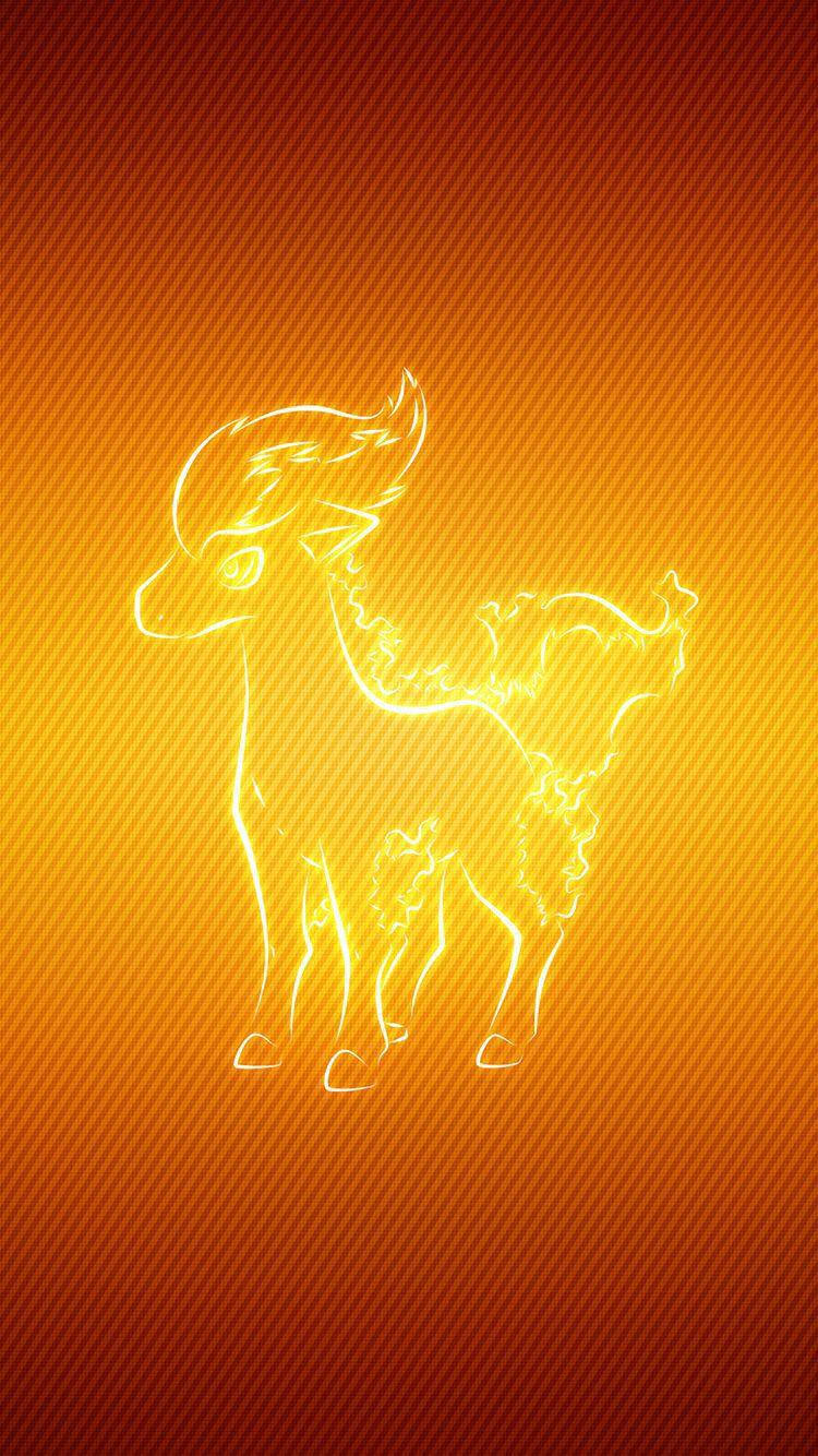 Bright Yellow Ponyta Pokemon Wallpaper