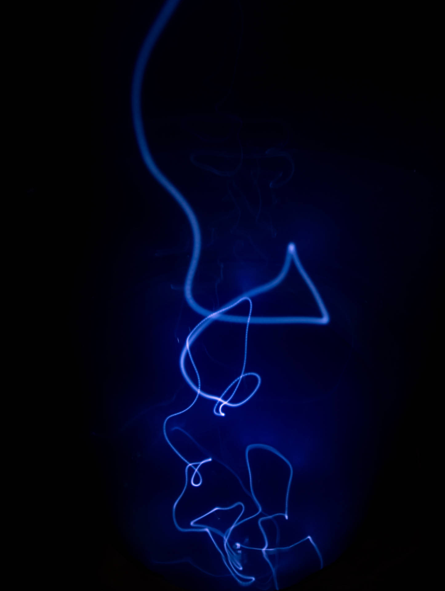 Brighten Up Your Environment With This Abstract, Light Blue Neon Beam Of Light Wallpaper