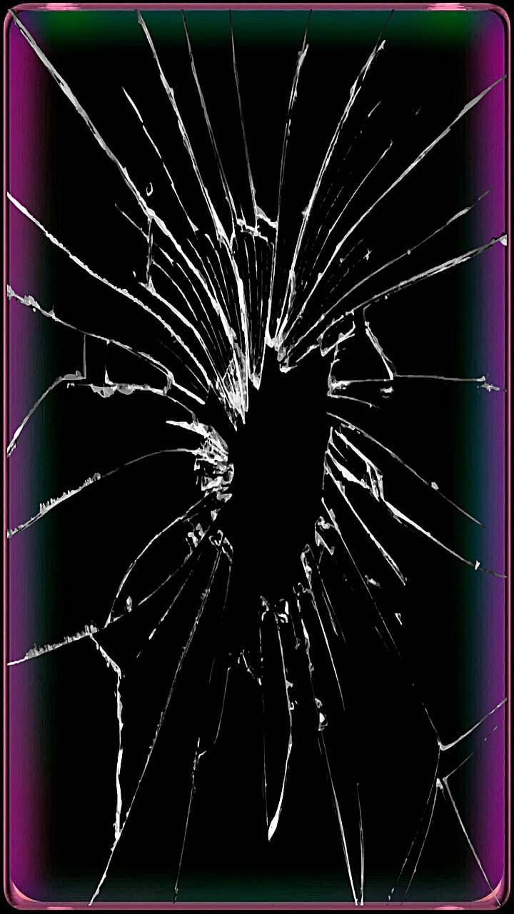 Broken Glass With Cracks Wallpaper