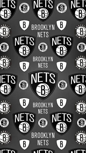 Brooklyn Nets Patterned Logo Wallpaper