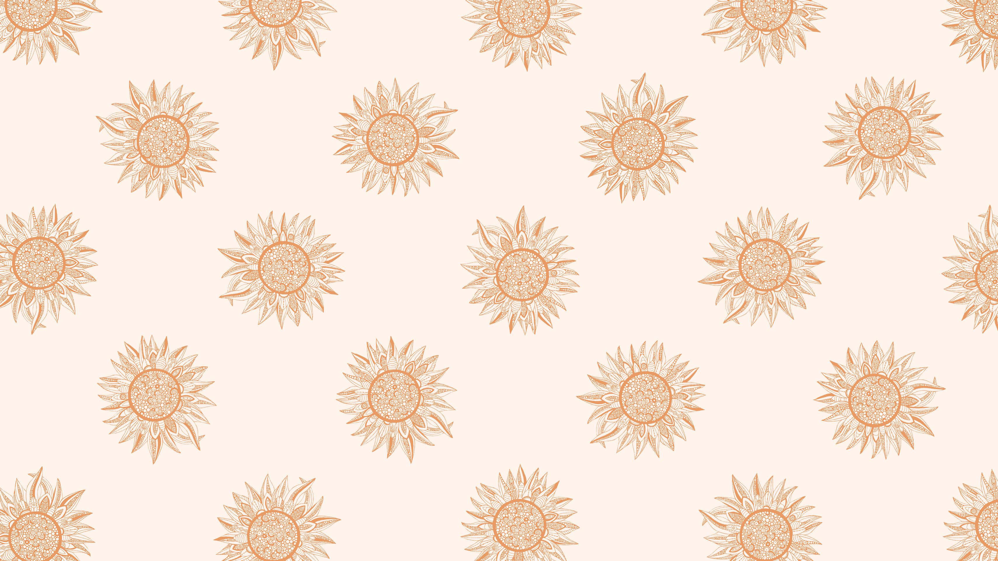 Brown Aesthetic Dahlia Laptop Wallpaper