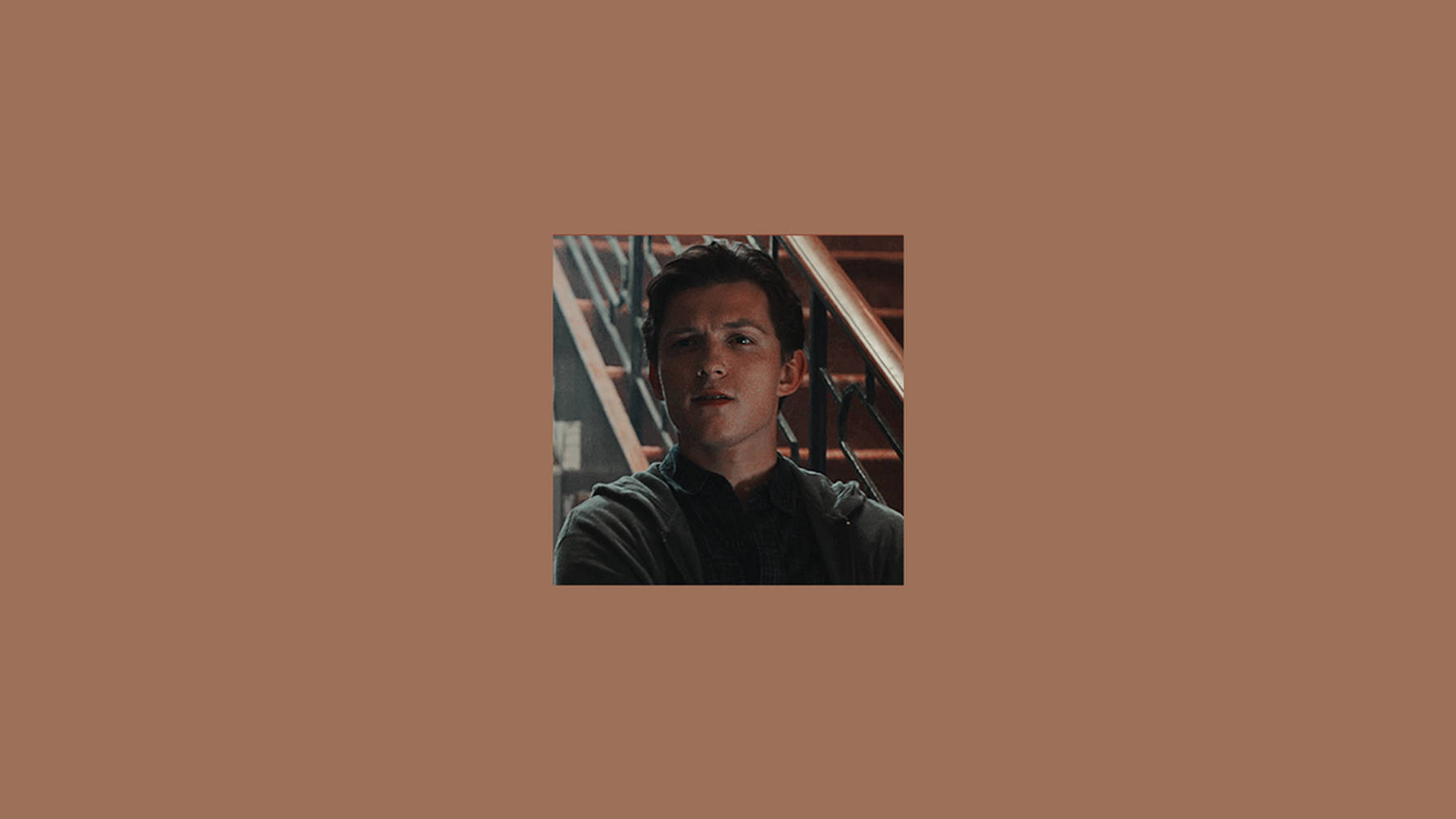 Brown Aesthetic Tom Holland Laptop Wallpaper