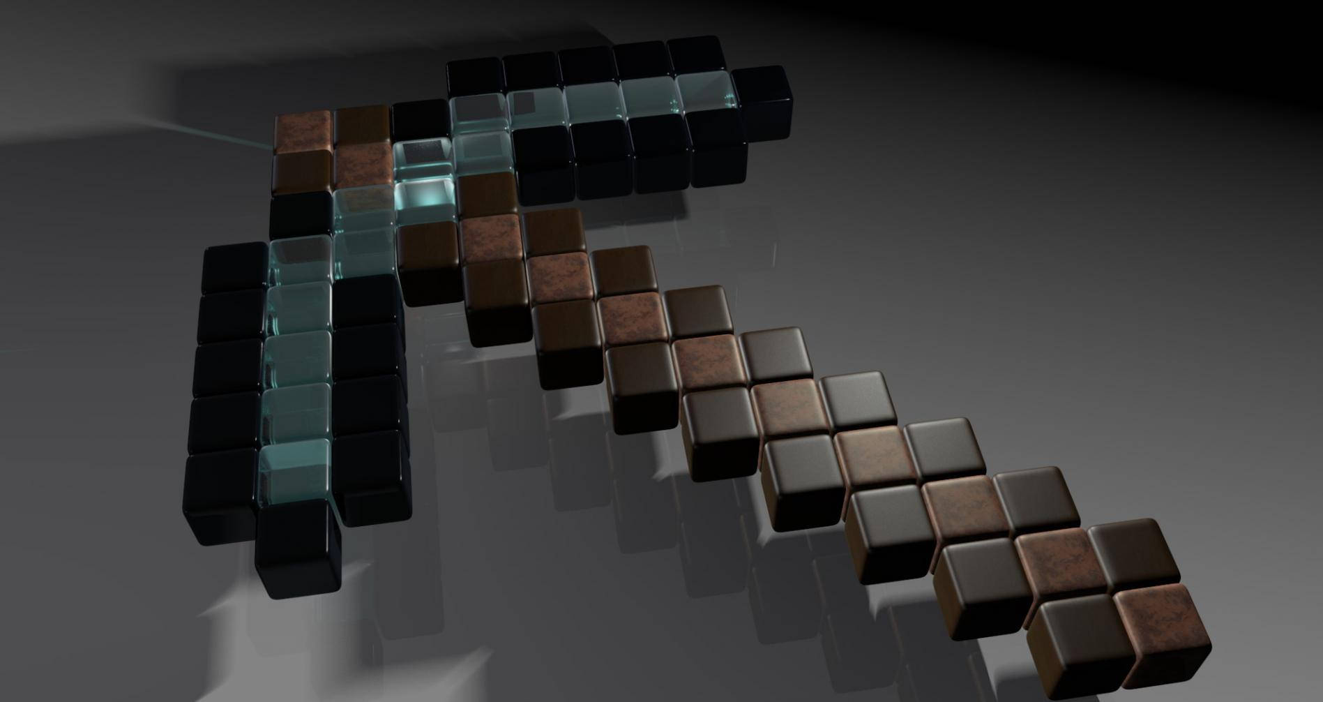 Brown And Black Axe Cool Minecraft Wallpaper