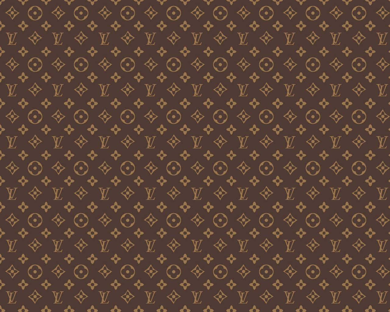 Brown Background Lv Monogram Desktop Wallpaper