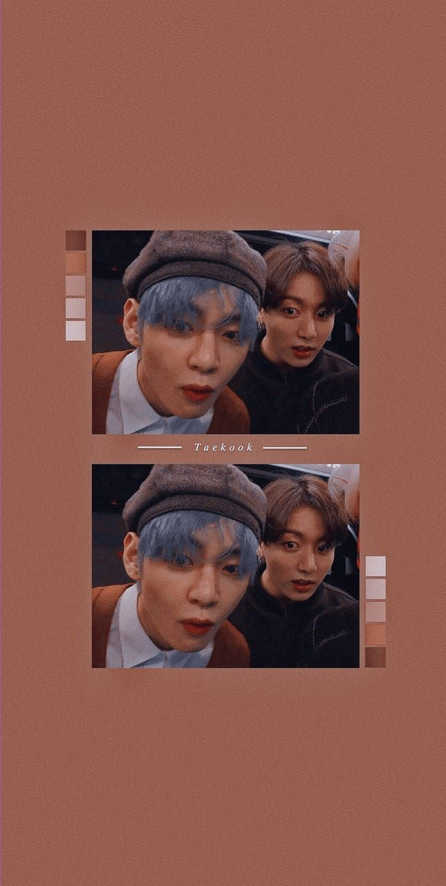 Brown Color Palette Taekook Bts Wallpaper