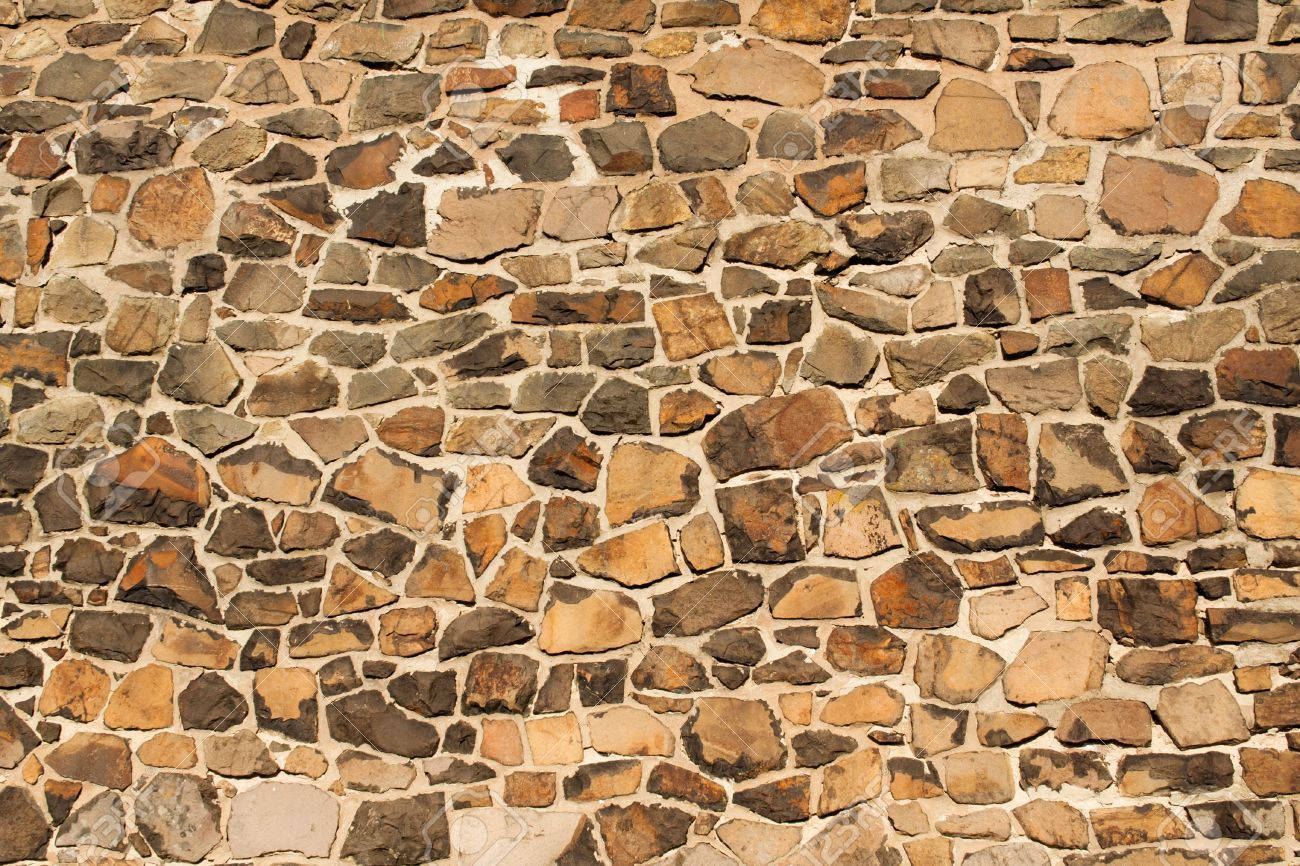 Brown Stone Wall Wallpaper