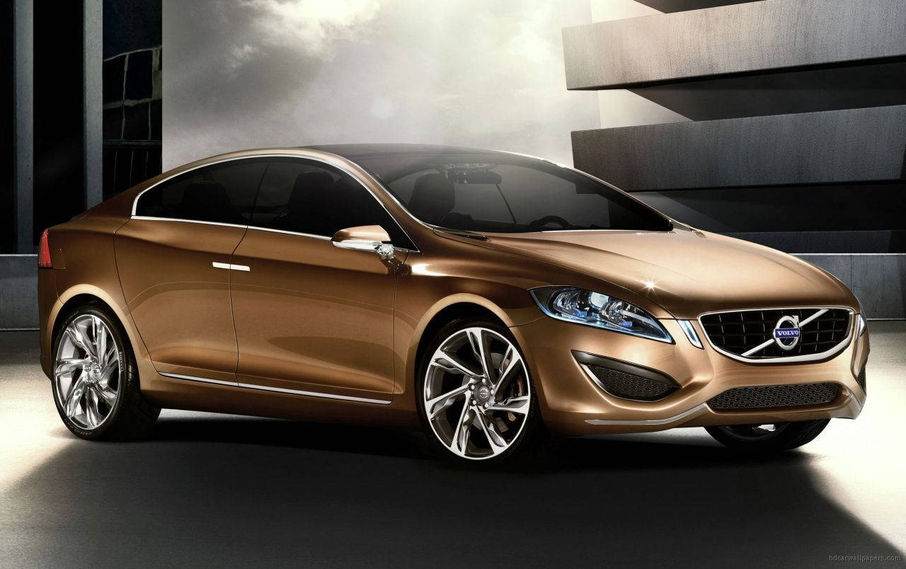 Brown Volvo S60 Side View Angle Wallpaper