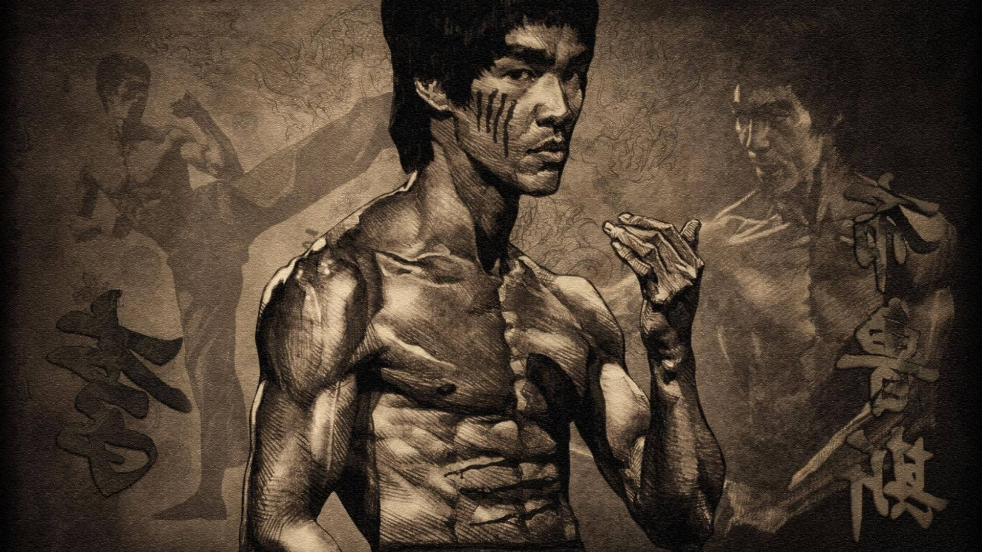 Bruce Lee, The Embodiment Of Courage And Strength Wallpaper
