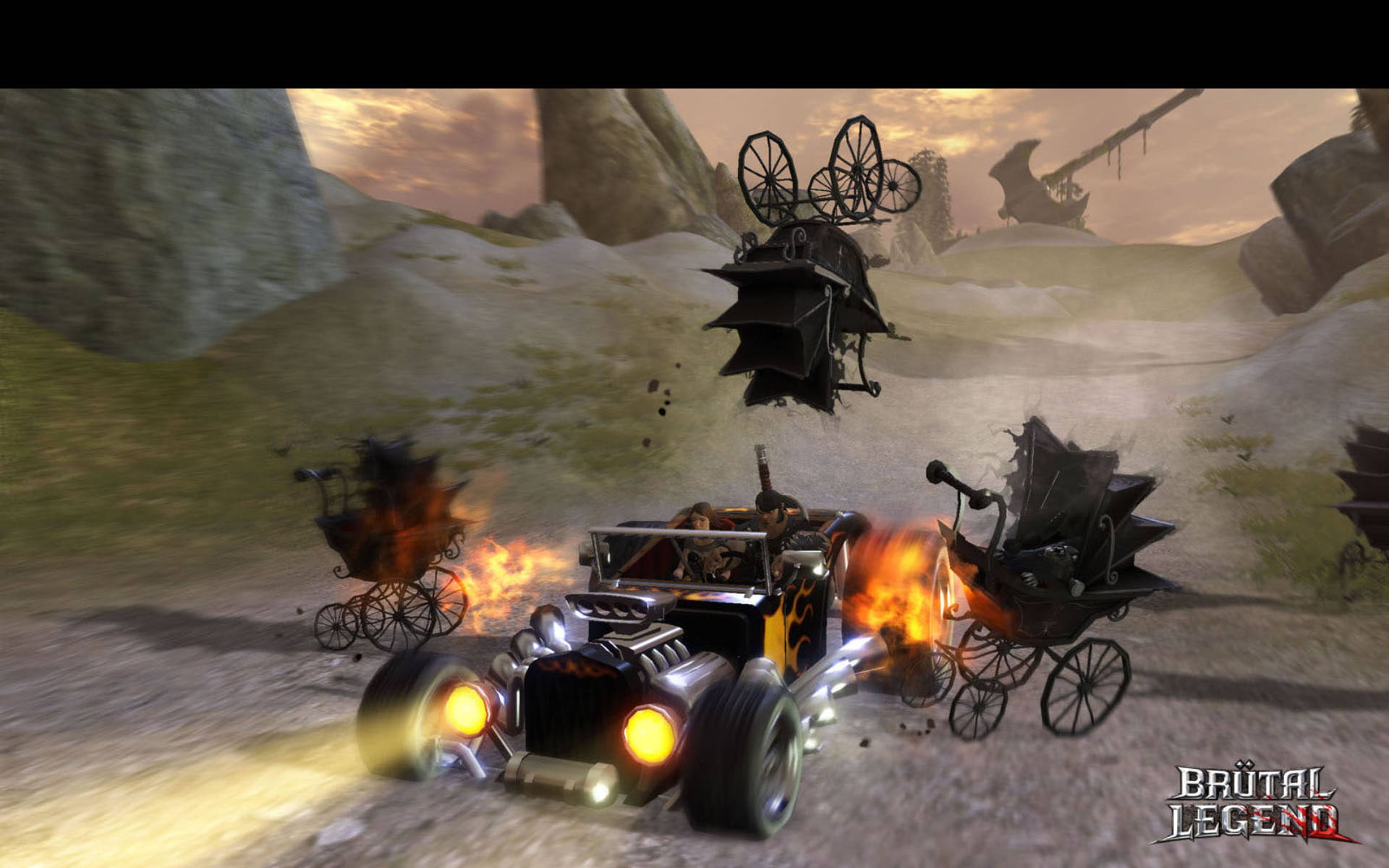 Brutal Legend Eddie Car Crash Wallpaper | WallpapersOK