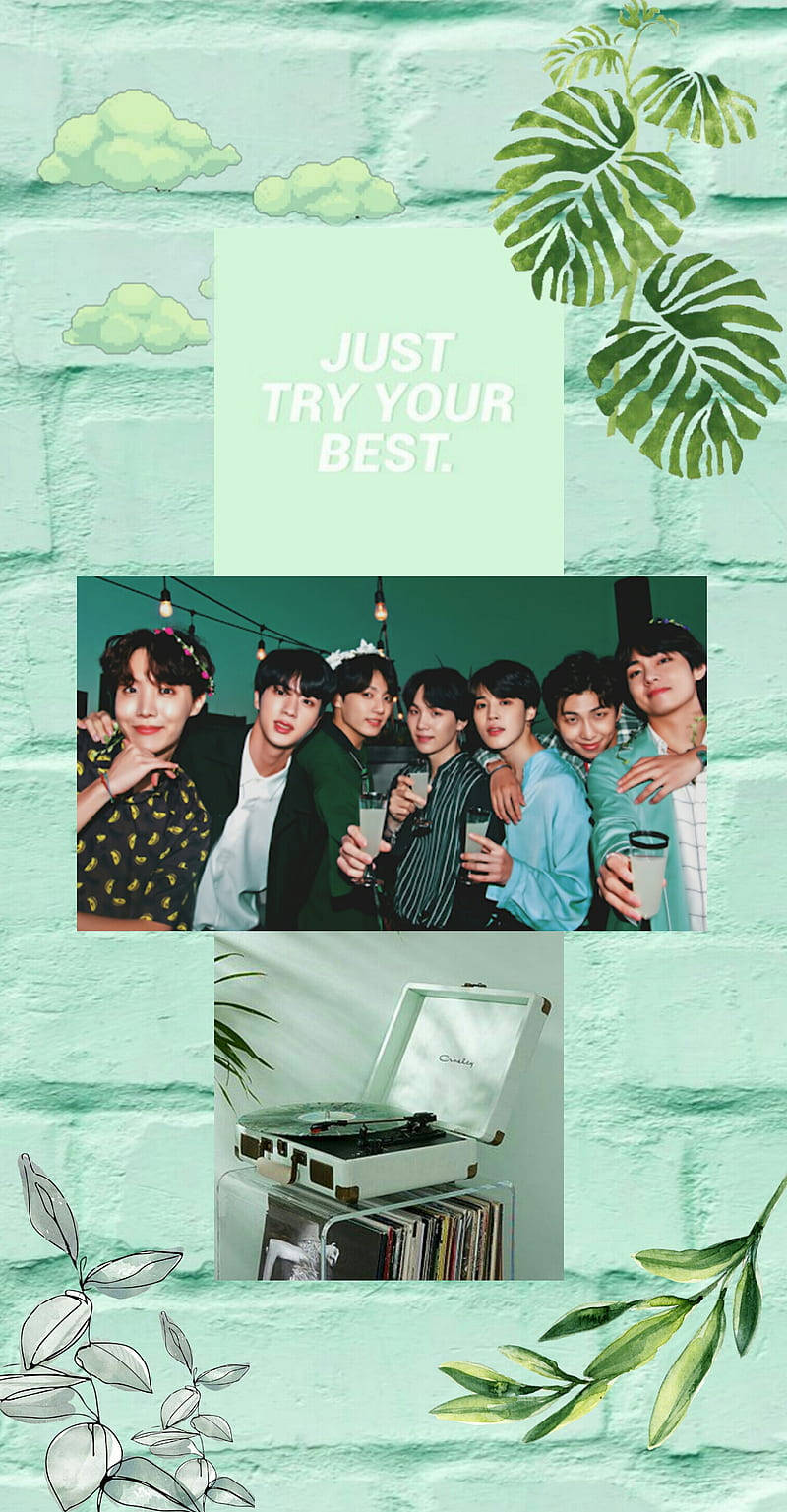 Bts Aesthetic Mint Green Wallpaper