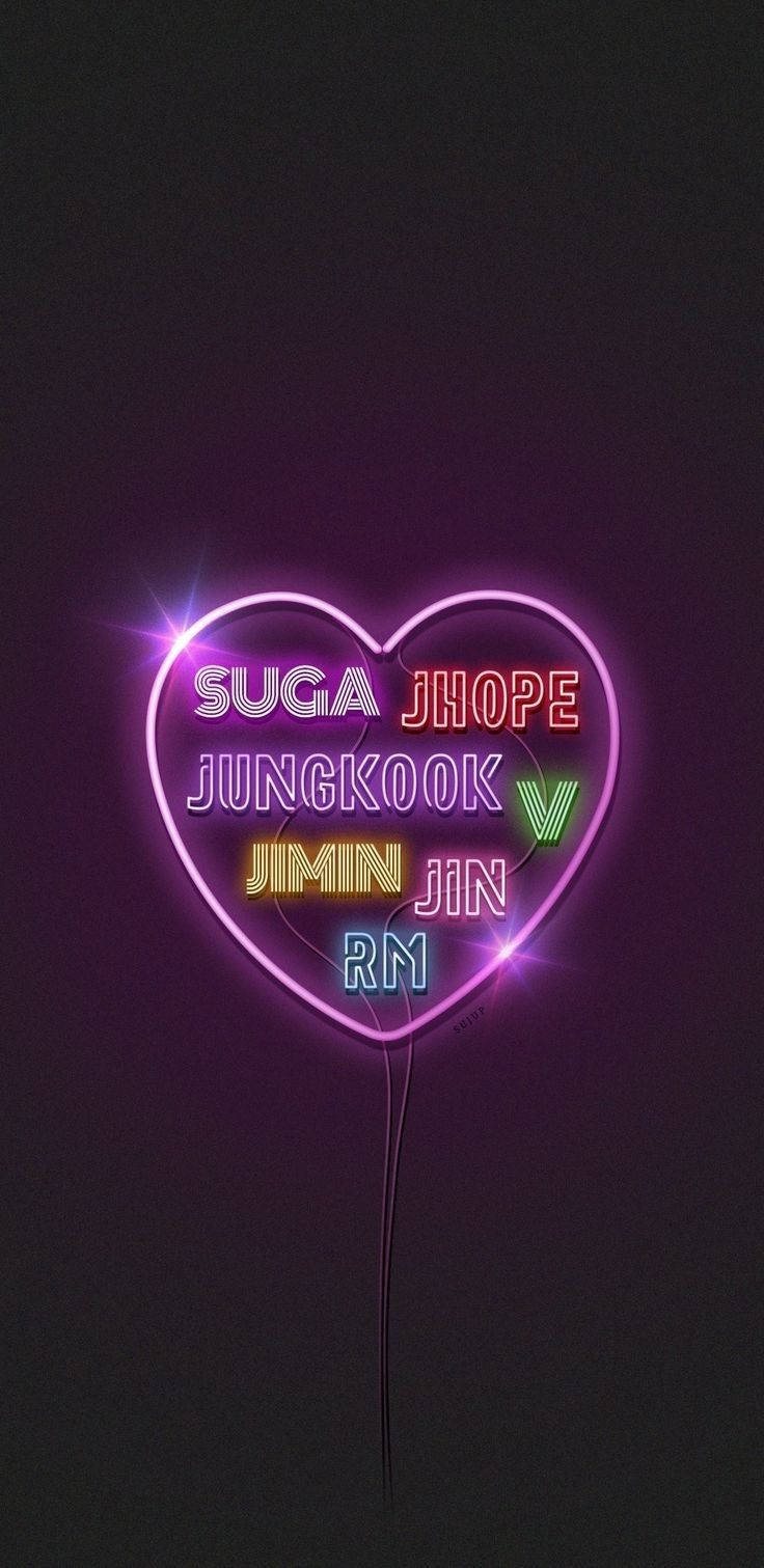 Bts Aesthetic Neon Art Wallpaper