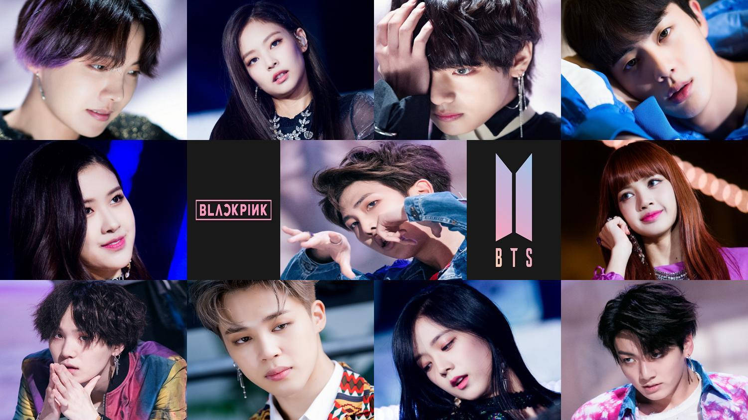 Bts And Blackpink Member Solo Selfies Wallpaper