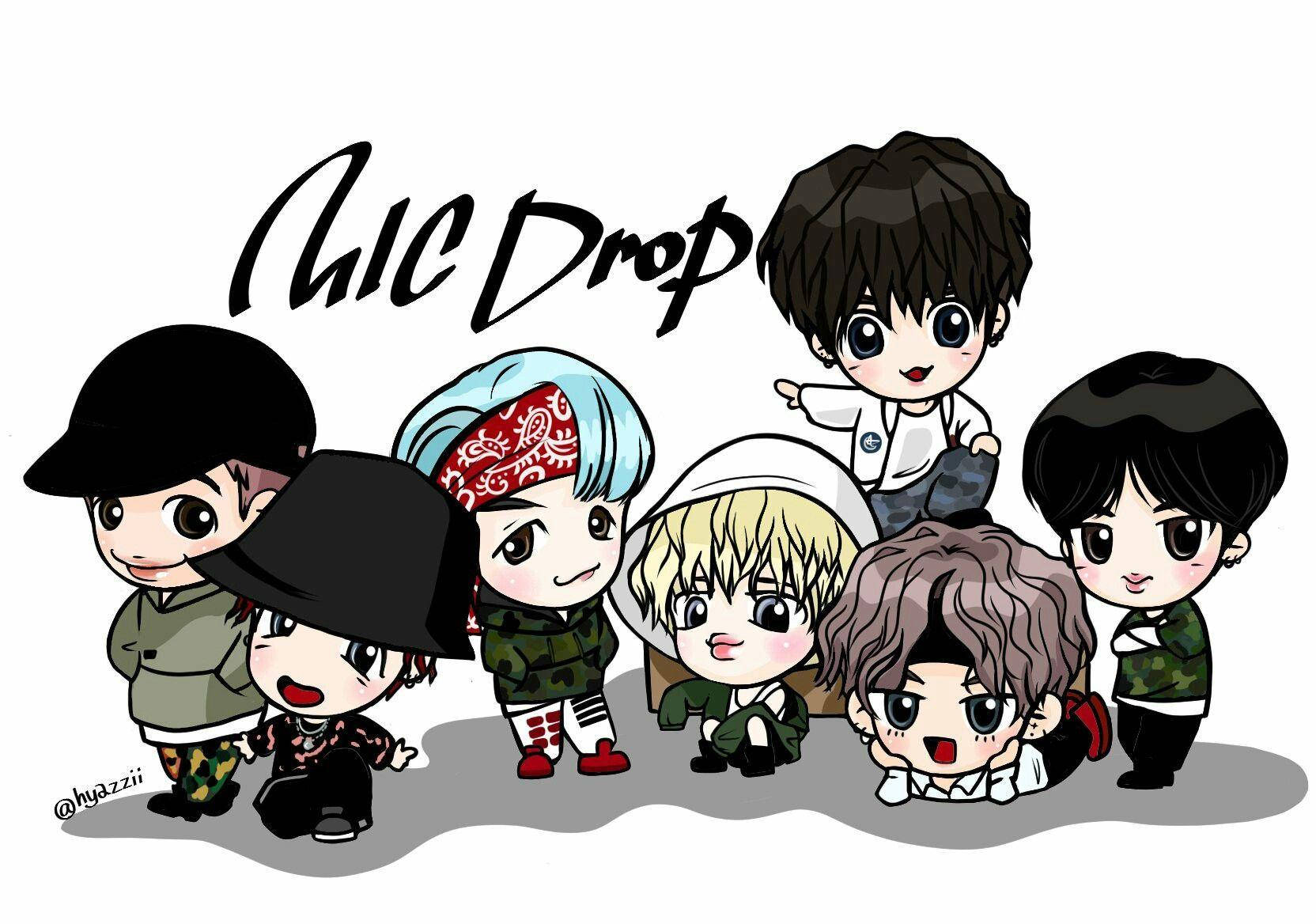 Bts Anime Mic Drop Wallpaper