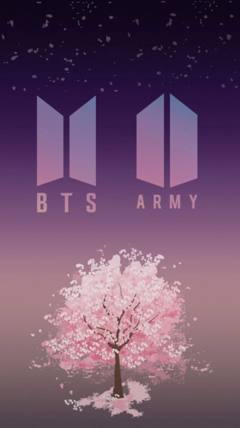 Bts Army Logo Purple Aesthetic Wallpaper