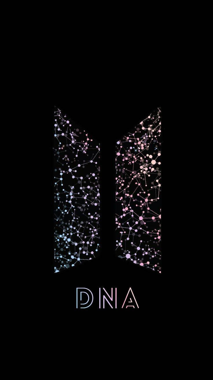 Bts Black Logo Dna Wallpaper