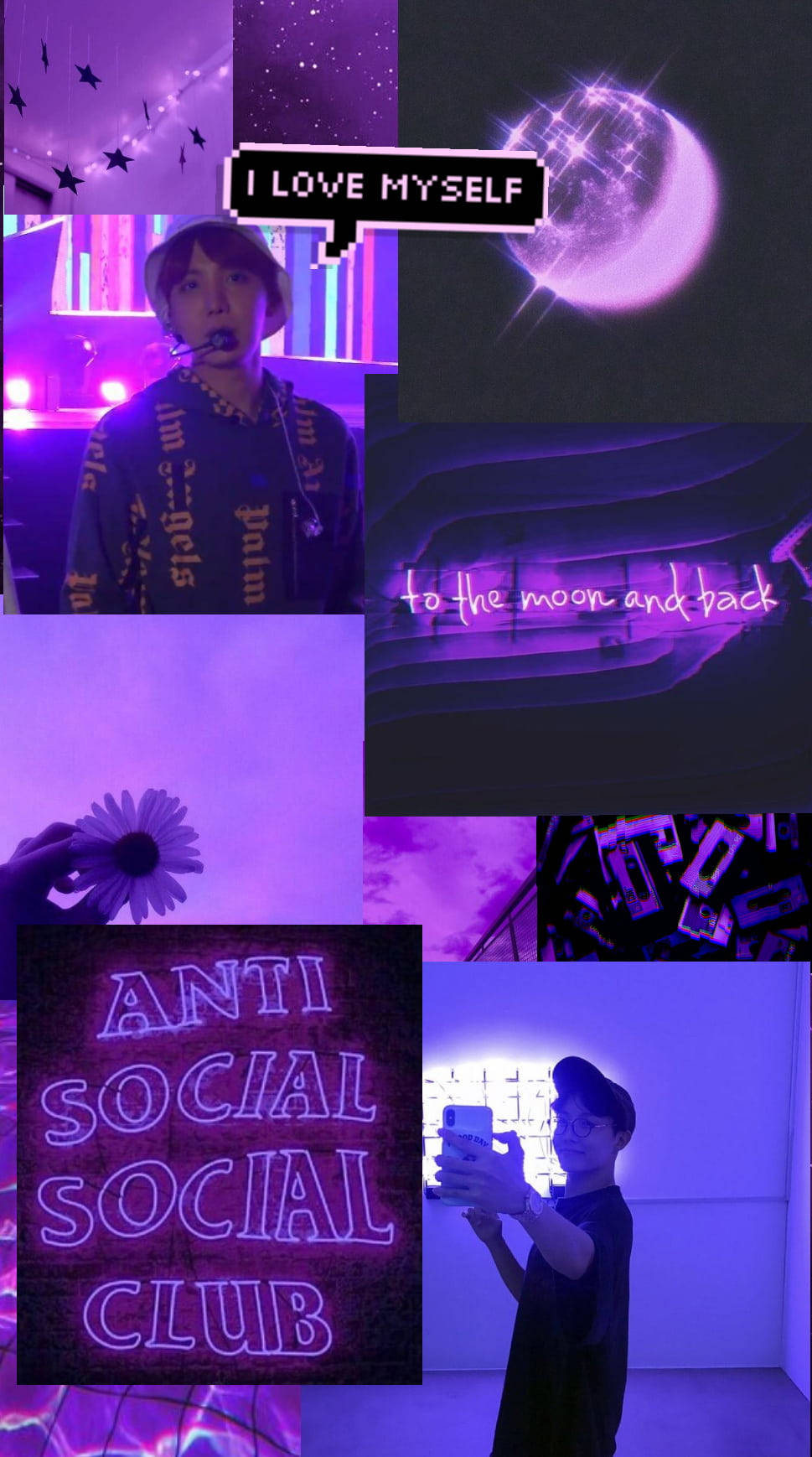 Bts J-hope Purple Aesthetic Wallpaper