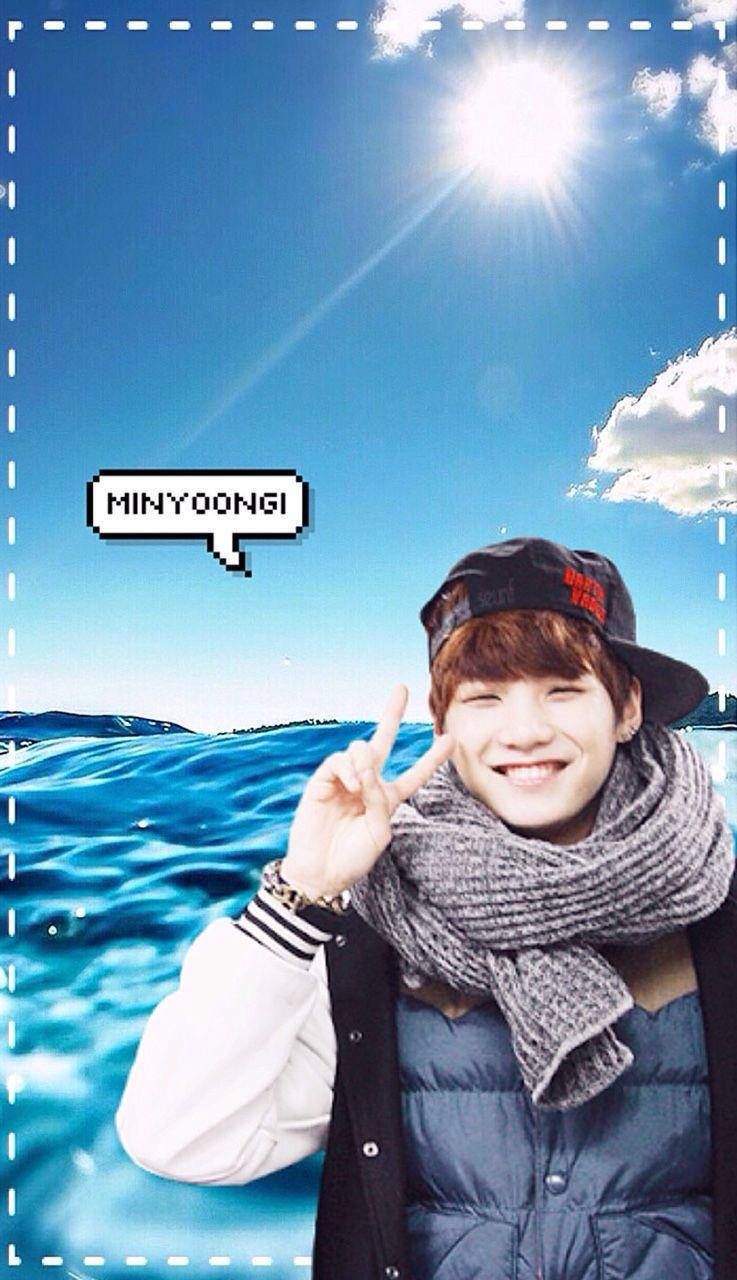 Bts Suga Cute Gummy Smile Wallpaper