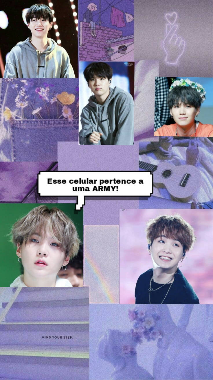 Bts Suga Purple Aesthetic Wallpaper