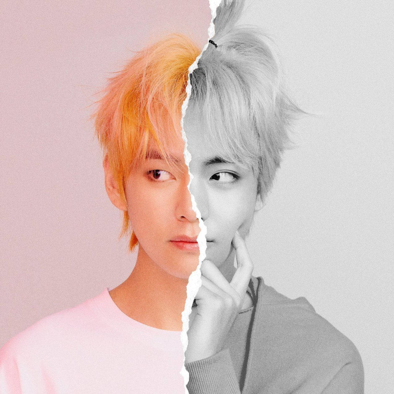 Bts Tae Hyung Paper Rip Wallpaper