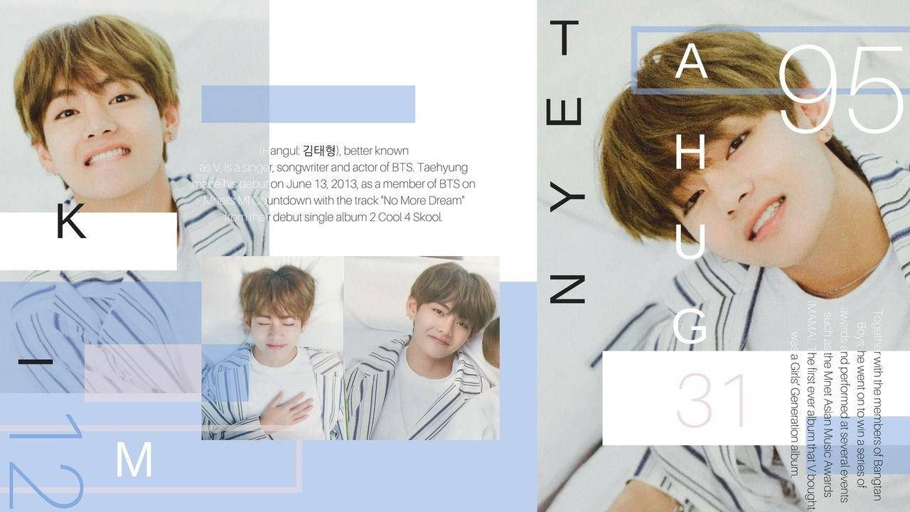 Bts V Blue Journal Aesthetic Wallpaper