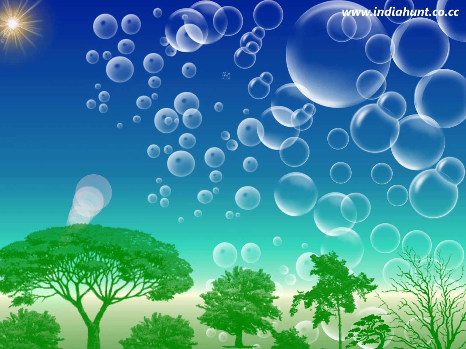 Bubbles Motion On Sky Wallpaper