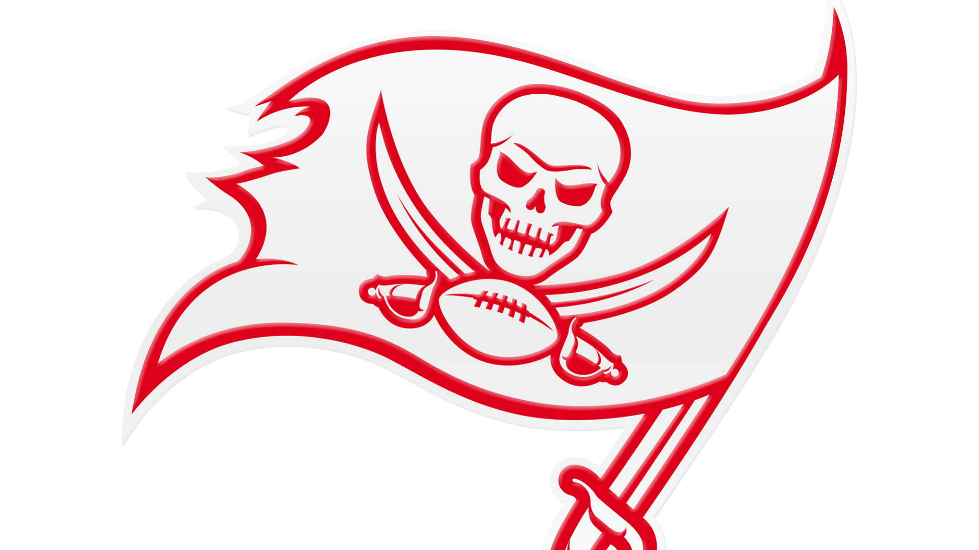 Buccaneers Red Flag Outline Wallpaper