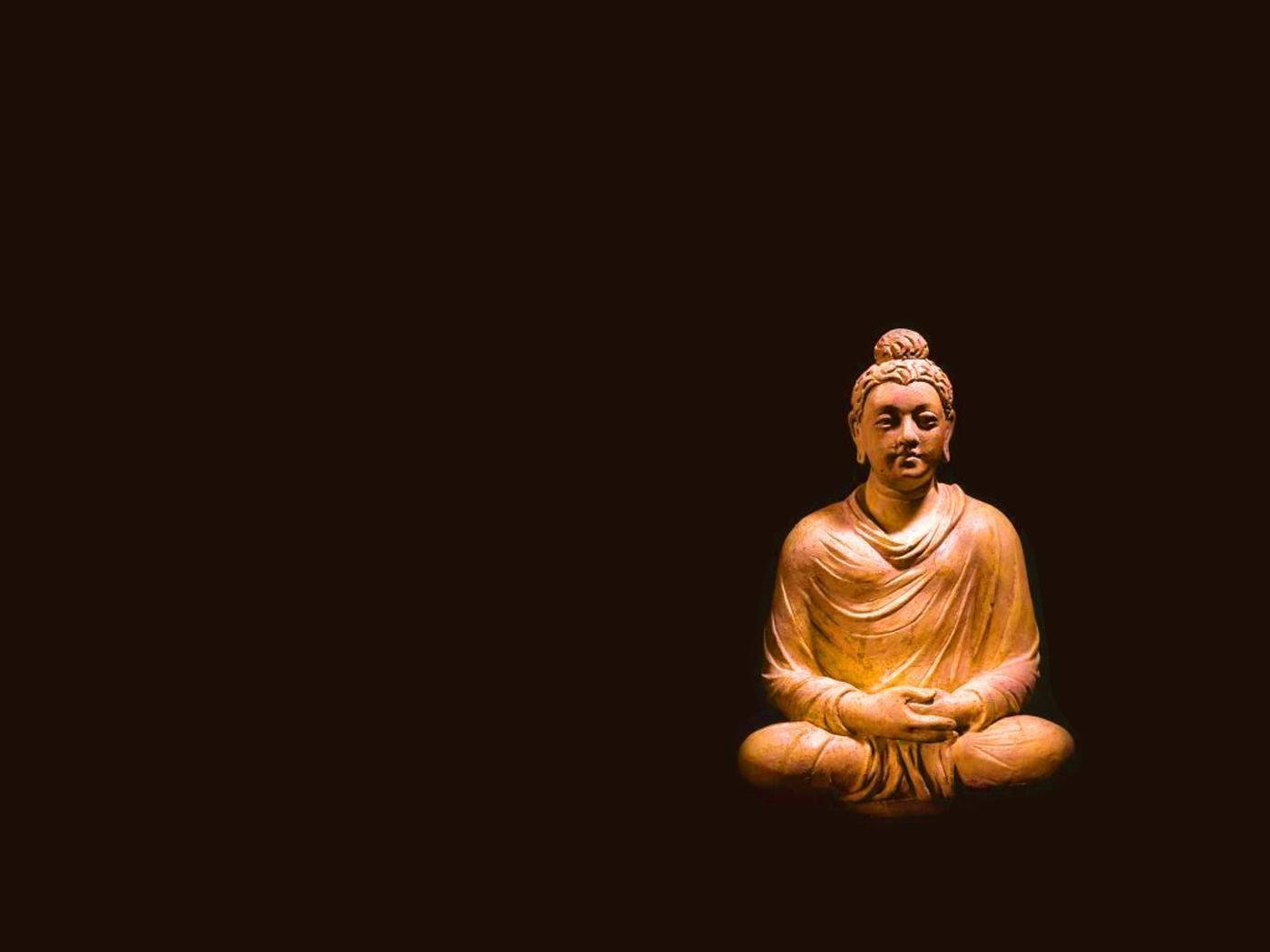 Buddha 3d Wooden Sculpture Wallpaper