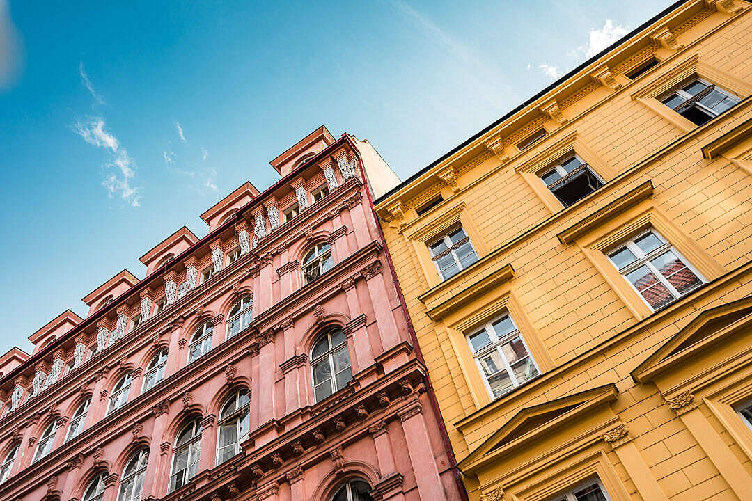 Building Pink And Yellow Wallpaper