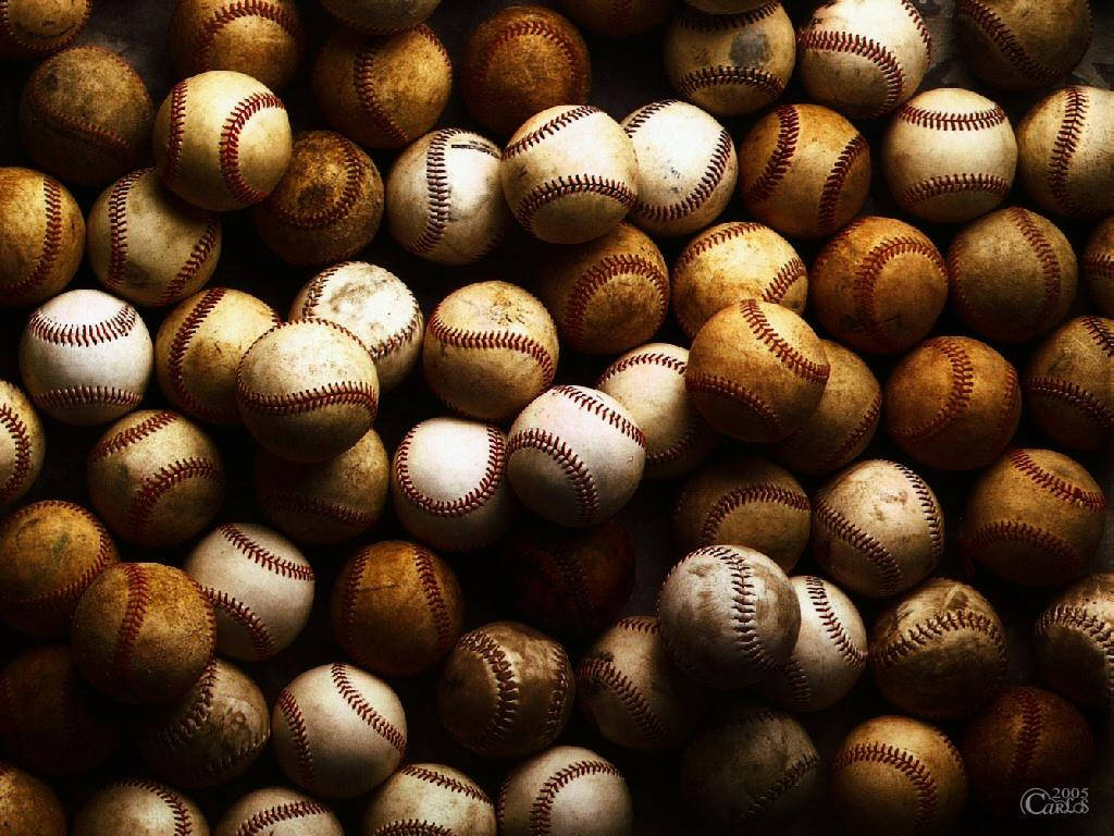 Bunch Of Messy Baseball Wallpaper