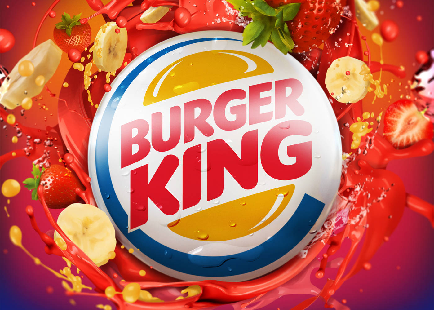 Burger King Logo On Red Wallpaper