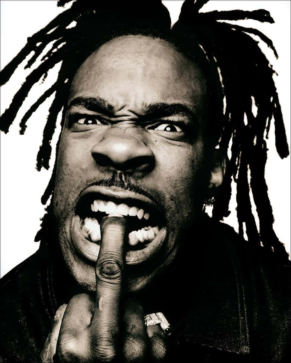 Busta Rhymes Intense Portrait Wallpaper