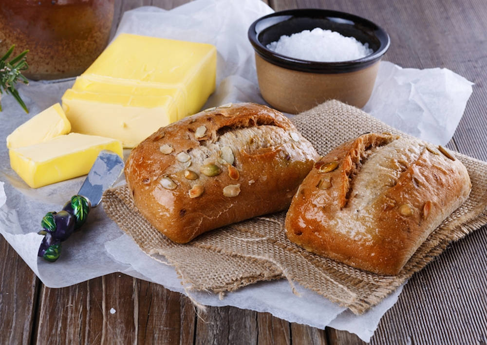 Butter With Bread And Flour Wallpaper