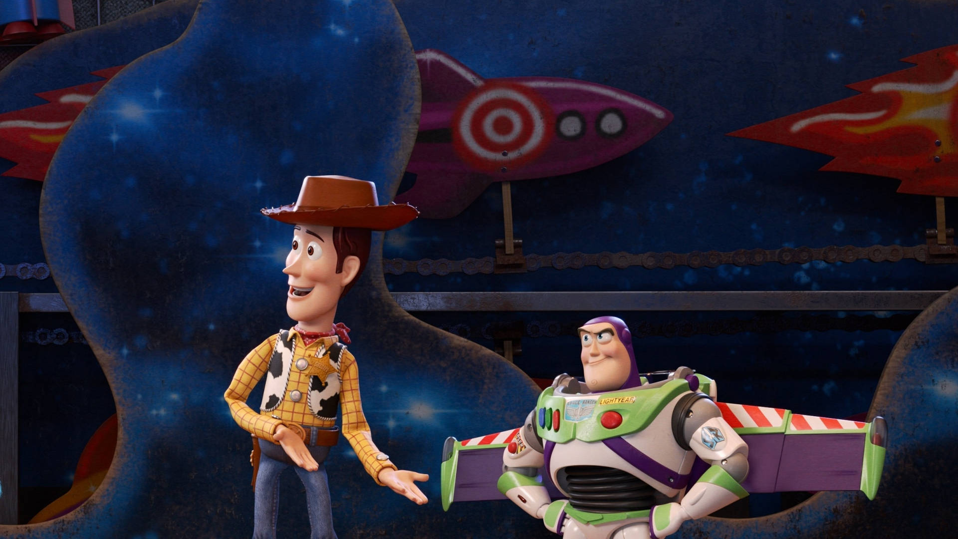 Buzz Lightyear And Woody Talking Wallpaper