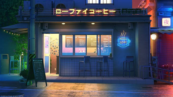 Cafe 4k Lo Fi Wallpaper